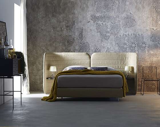 SCHRAMM Bett Purebed Calm-2 - Benno-880-Curry